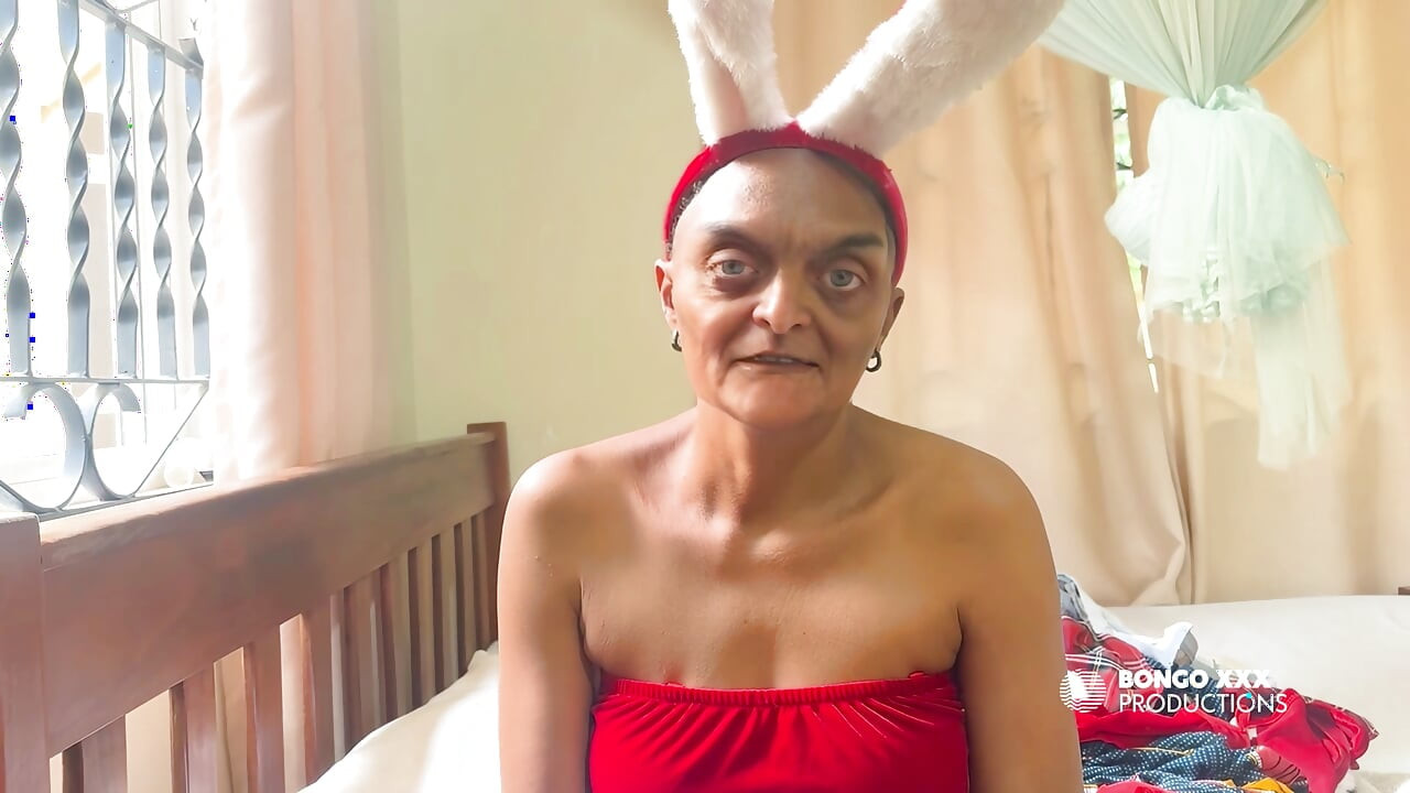 Grandstepmother Wore Her Christmas Bunny Like Outfit so I Can Fuck Her in Her Ass -ai-generated