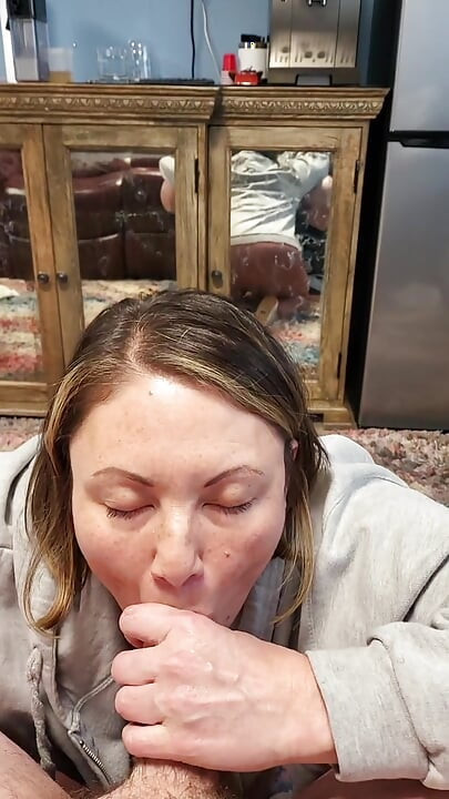 Works so hard for the cum beautiful passionate sexy milf loves cum and cumming cums again and again sucking his cock so good