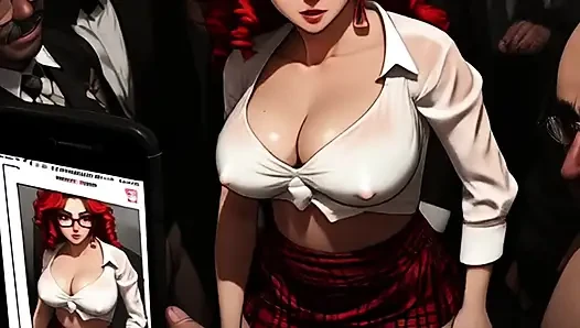 Hentai kız öğrenciler konserlerde yabancılara göğüslerini göstermeyi seviyor