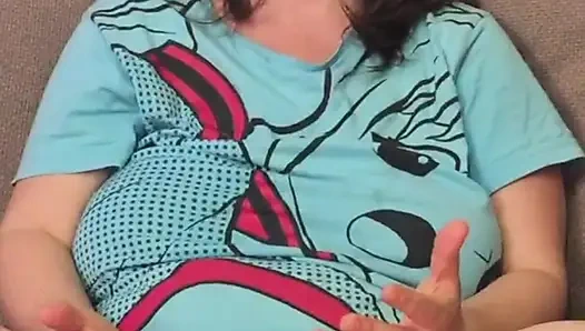 Filmed with Iphone Using Huge Purple Dildo for the First Time