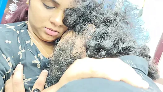 Hot lip lock with tongue kiss