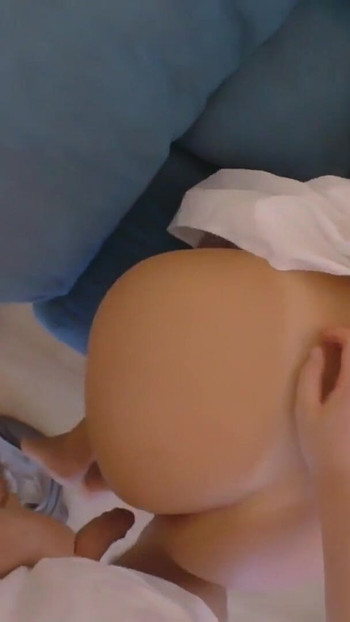 Stunning moment from "Stepmom gets fucked and gets cum in her ass from stepson when she gets stuck on the couch"