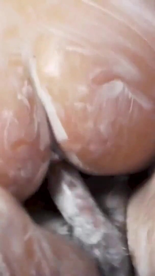 Beauties get covered in whipped cream during a hardcore sex session | Clip 3