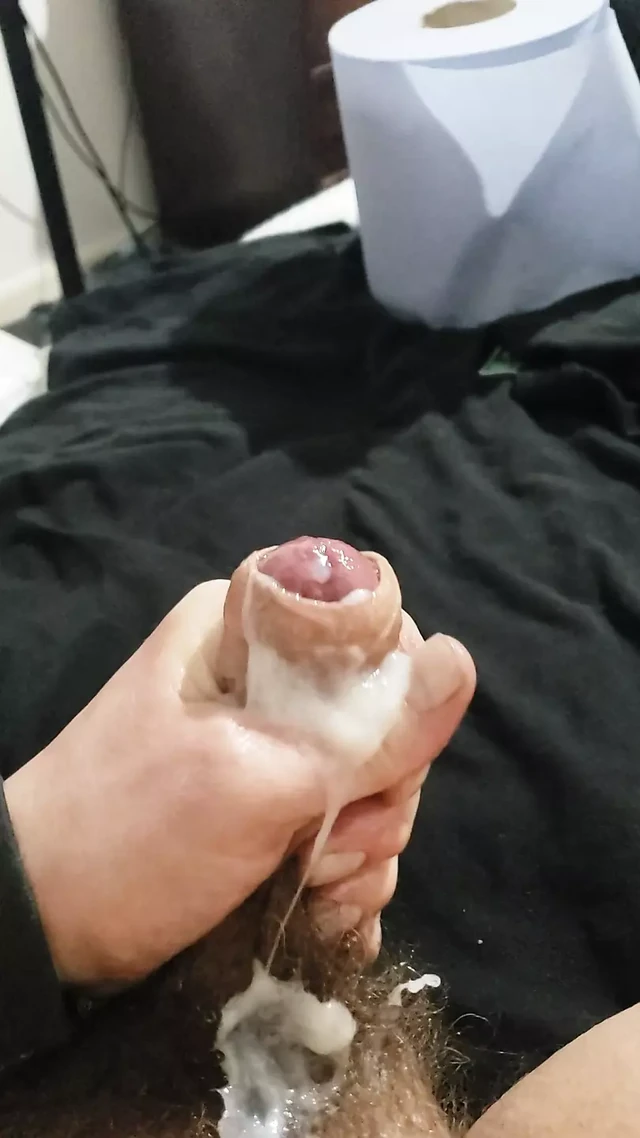 Baby Oil Wank And Cum