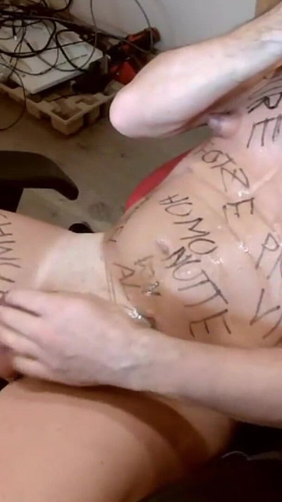 Emotional moment from "Piss Pig Titten-Sau Jerk Huge Slave Cock and pumped Nipples"