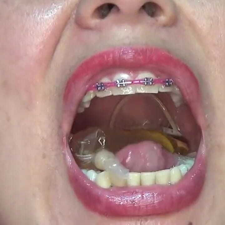 Swallowing Completely and Playing with Hooks Inside a Condom