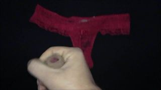 A Big Load Of Cum On My Hot Roommates Red Panties
