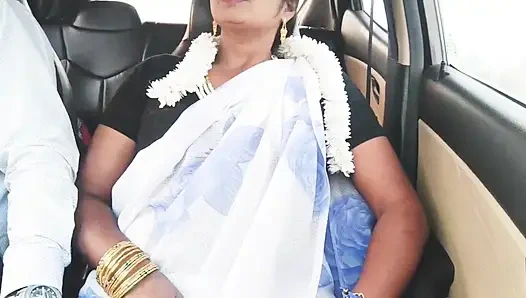 Indian Bhabi Car Sex. Beautiful Saree Housewife Try to Fucking with Stepson Car Drive.telugu Dirty Talks.