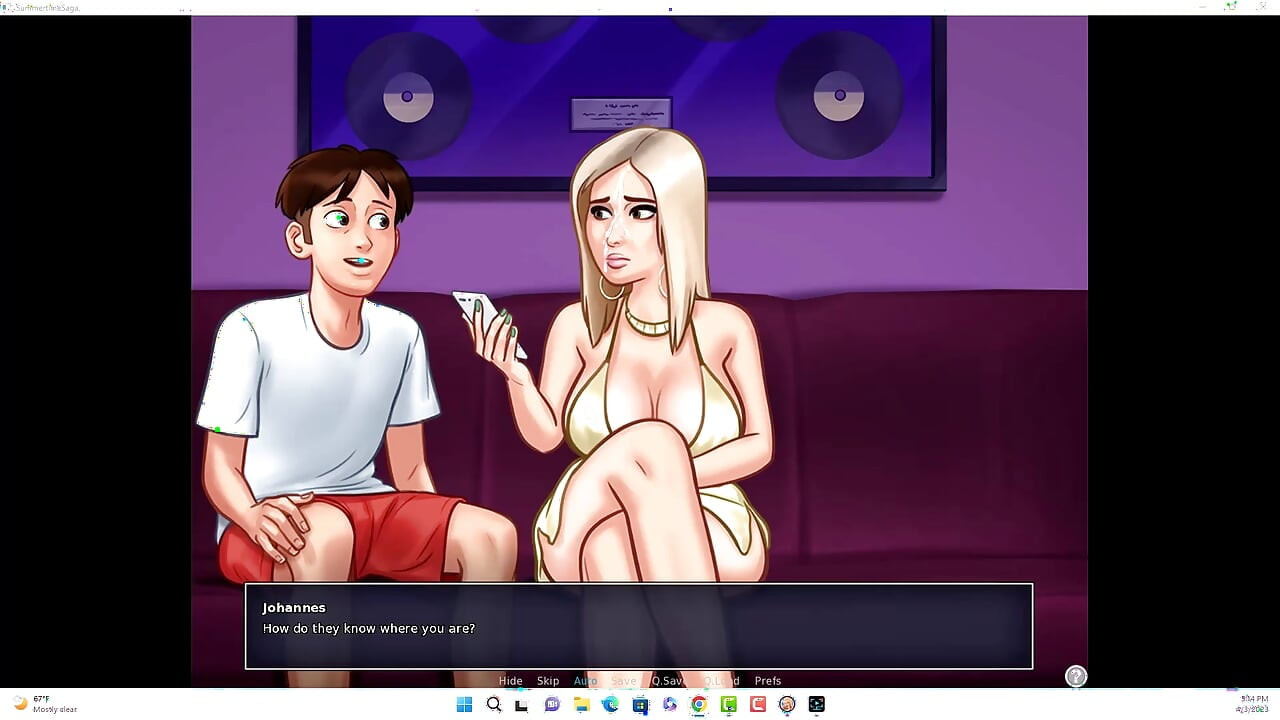 Summertime saga - Johannes e Erik assistiram Iwanka, Iwanka deu a Johannes um boquete na câmera