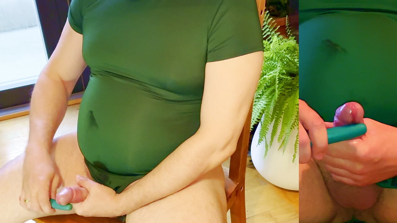 Man undressing, moaning and shaking while edging and massaging my cock to a huge cumshot orgasm - Soft to hard