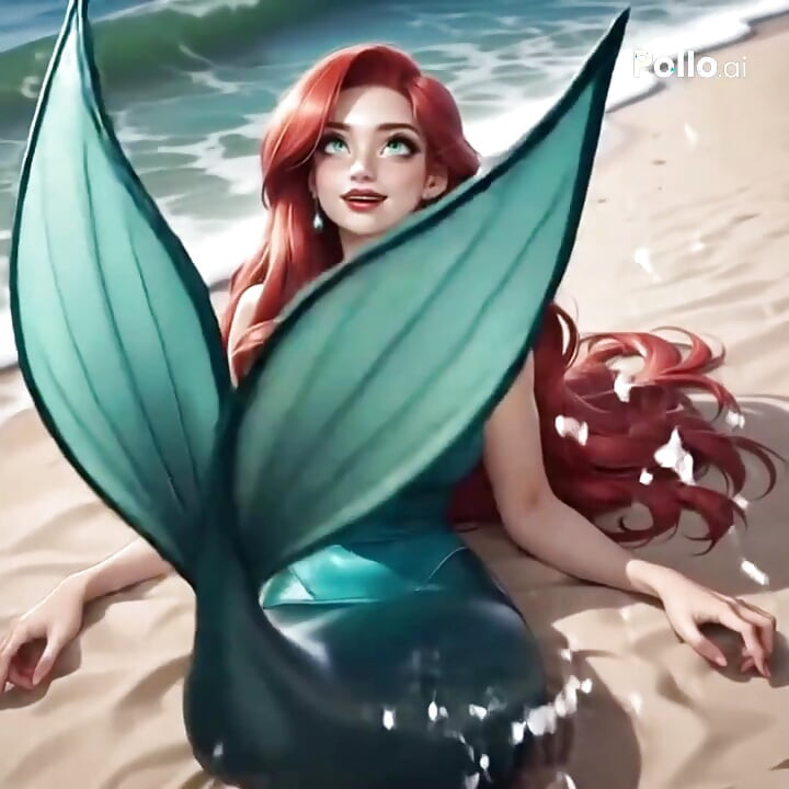 Litte Futa Mermaid Ai Generated, beach sex