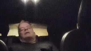 Evening public car parking lot masturbation