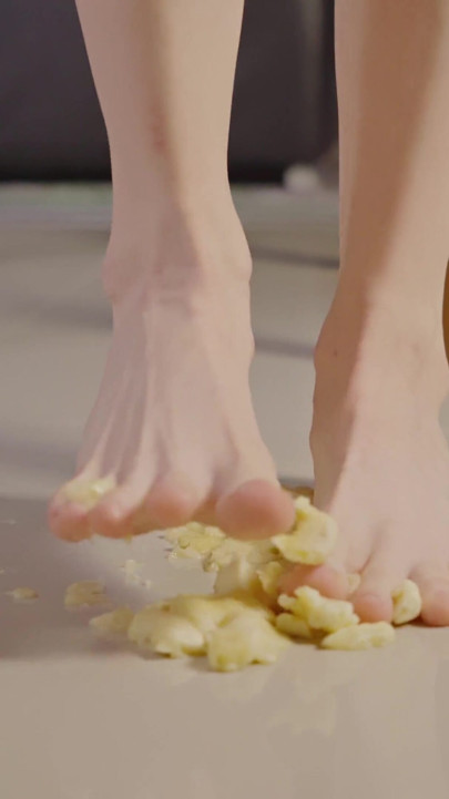Barefoot Fruit Crush & Feet Licking
