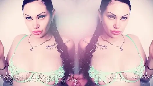 Mesmerizing eye contact & lips & tits & JOI
