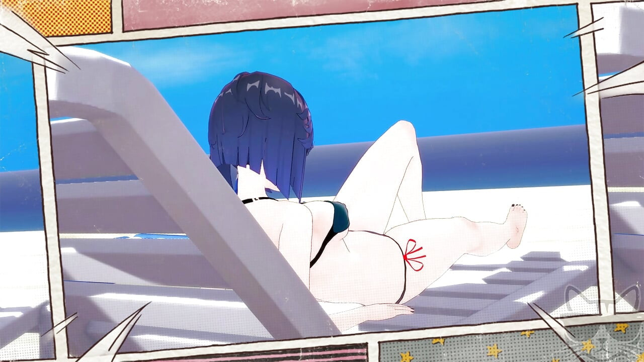Yelan x Shenhe beach time ! (genshin impact)
