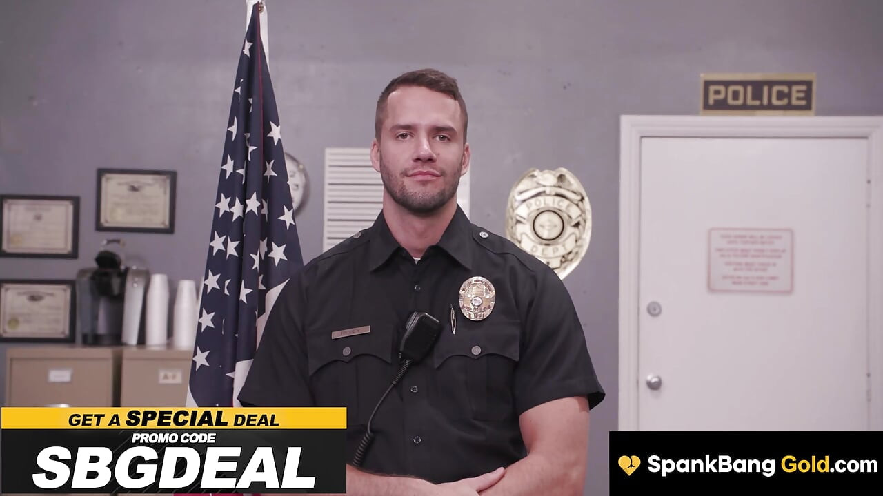 SPANKBANG GOLD - Busty Blonde Cop Smashed By Enitre Precinct