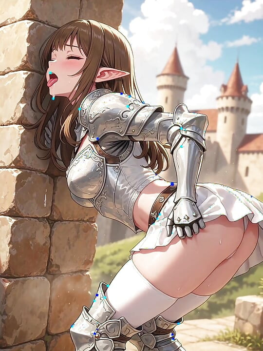 Süße Anime Kriegerin Mädchen, in troya in einer Seitenstraße
