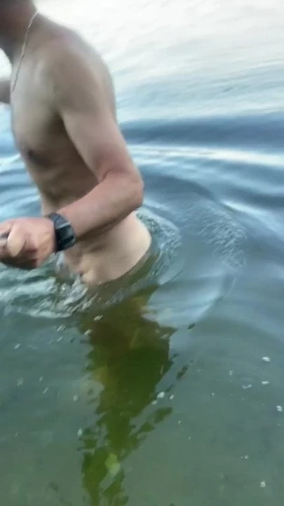 Naked through the forest and into the lake