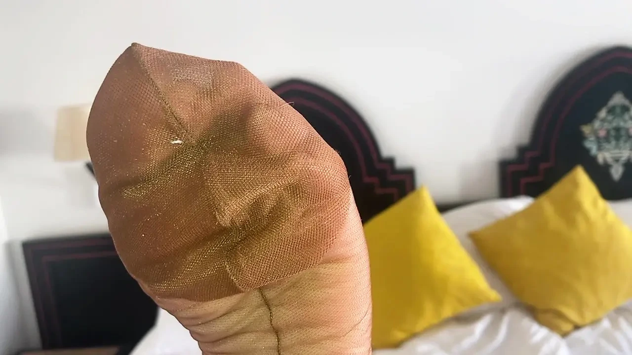 Vgq1 Aunty Sandra in White Girdle, Rht Stockings and Sheer Dress