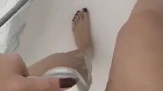 Amazing legs with shower