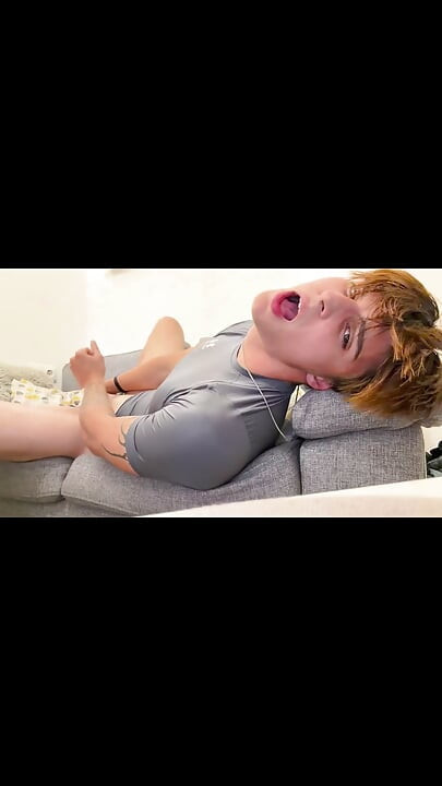 Young boy enjoys his cock