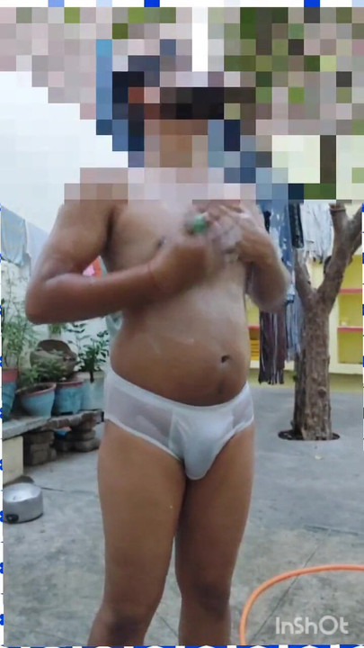 Unforgettable moment from "Bathing in yard with out underwear"