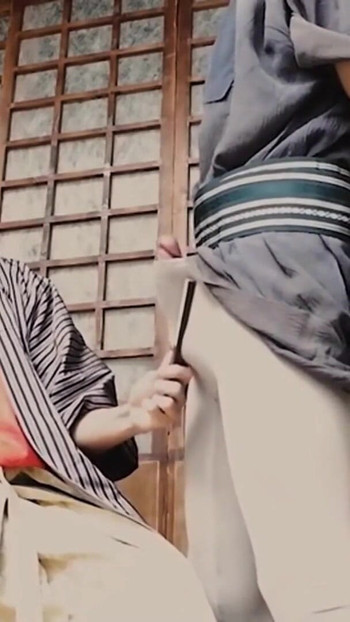 Captivating moment from "Obedient Twink Gets Fucked by His Monk Master"