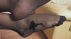 Sexy milf nylon feet
