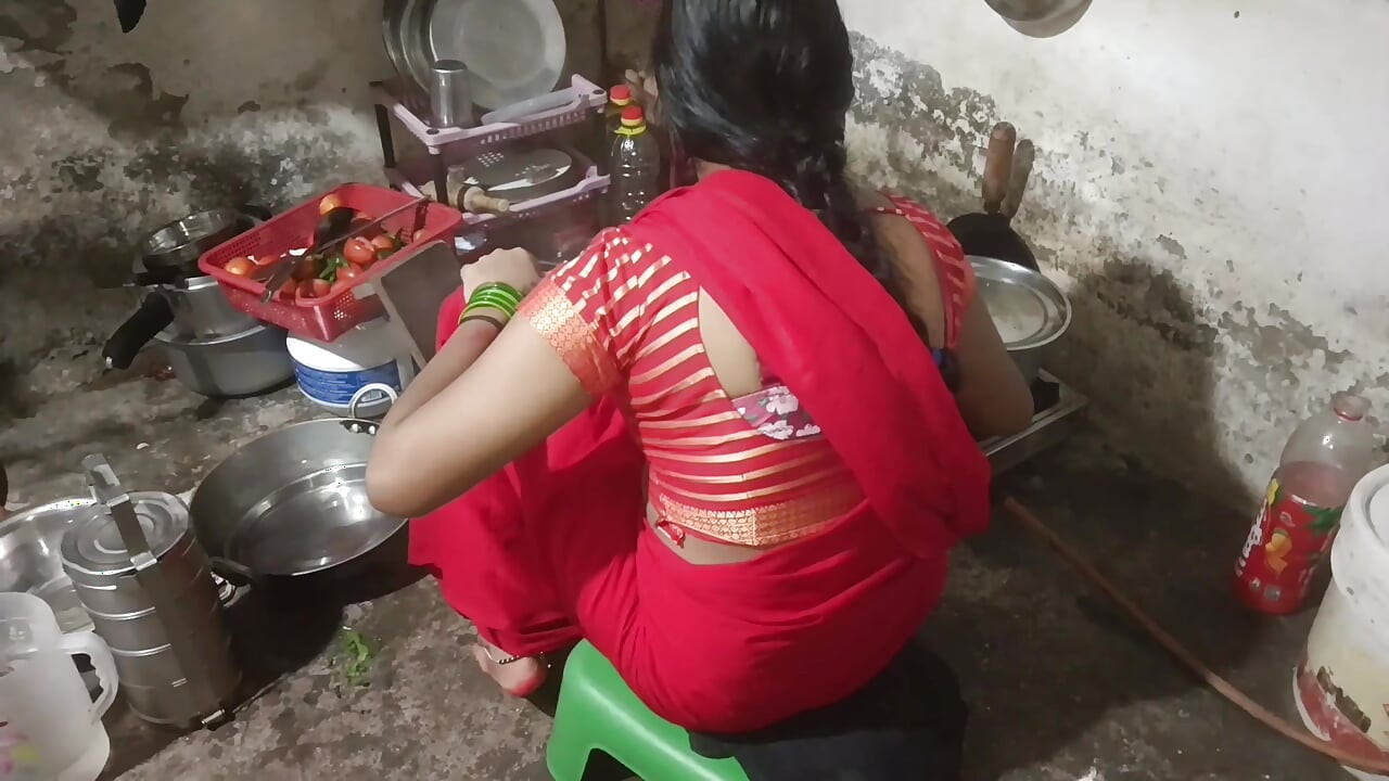 Sister-in-law fucking in the kitchen with brother-in-law's cock standing in doggy style Hindi audio