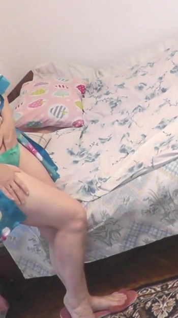 Stunning moment from "Wife got a strong orgasm with toy dildo when husband was away"