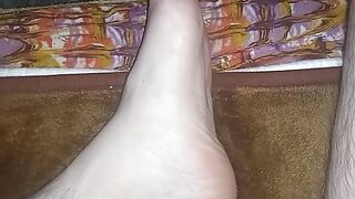 Dirty feet covered in cum