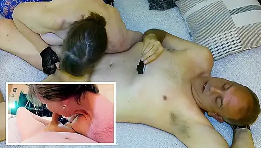 Голубой ангел стриптизерша бабушки Кармен сосет, лижет и трахается! 72323Fap