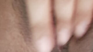 Latina girl masturbating alone