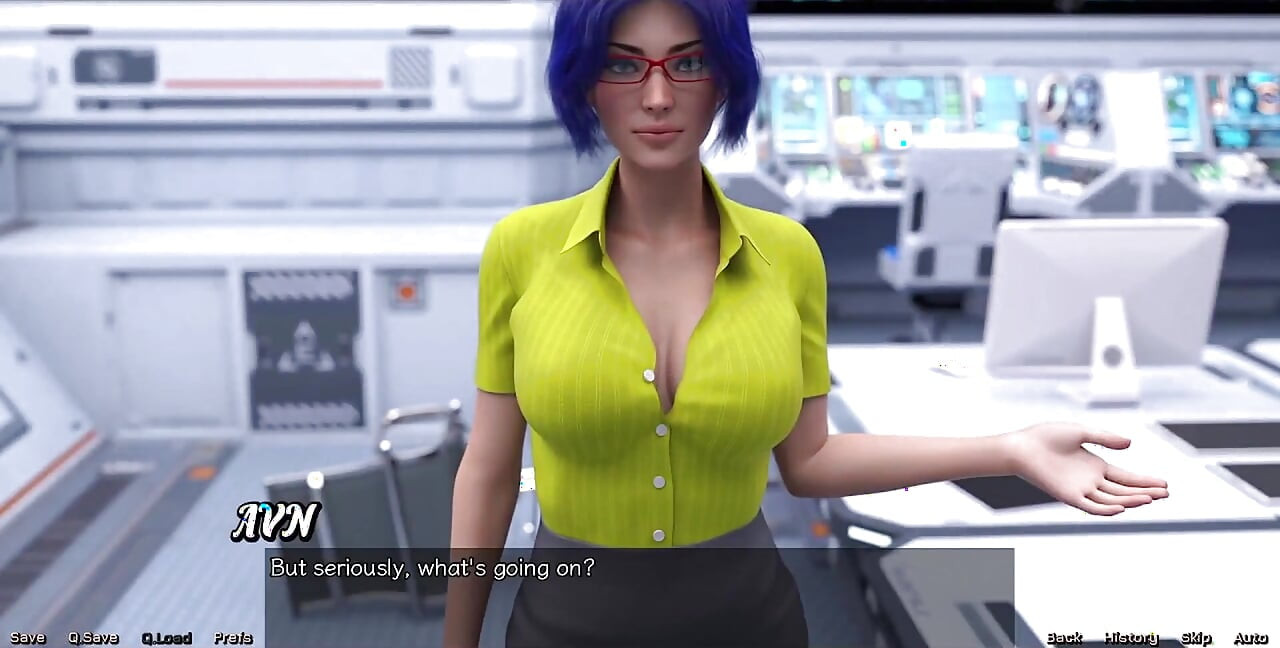 Stranded in Space - Blue Haired Big Tits MILF Wants to Talk