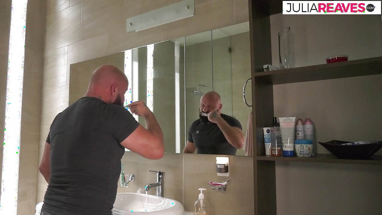 Horny girl sucks lovers cock then gets fucked to a cumshot in the bathroom