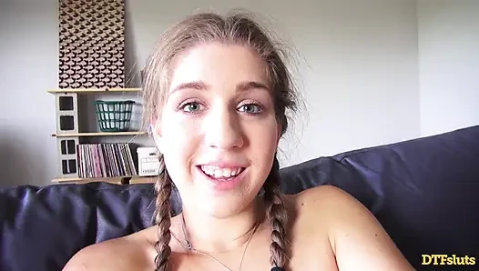DTFsluts - James Deen and his friends taking turns sucking and fucking him