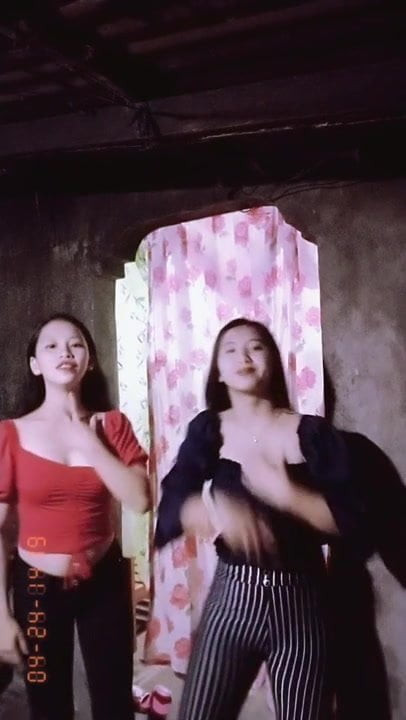 CRISTINE AND HER COUSIN DOING A FUCK ME DANCE