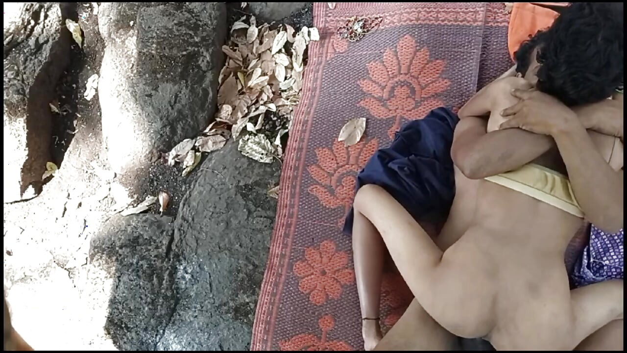 An asian girl was fuking hard with local boyfriend in jungle, hardcore  outdoor fucking