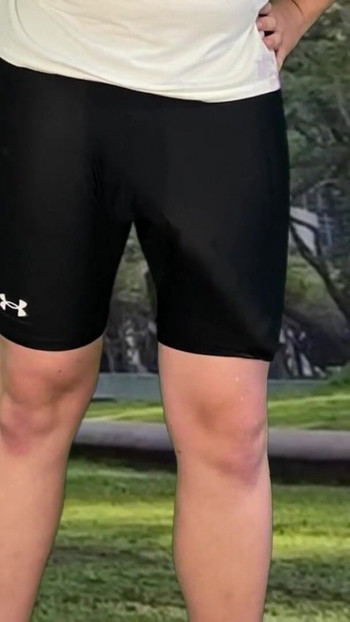 Thrilling moment from "Monster cock cyclist public dick flash cum in tight pants"