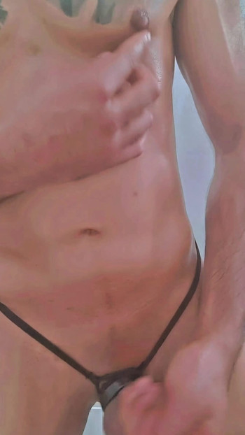 Spectacular moment from "sexy sissy twink with oiled sexy body nipple suckers and cock ring jerking perfect cock"