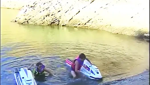 Threesome fucking on the beach