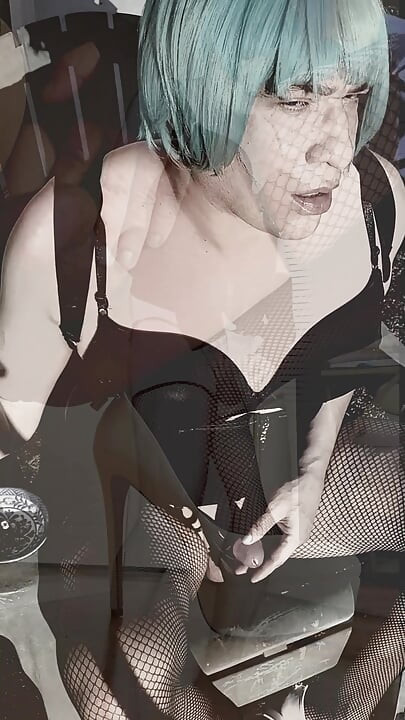 sexy sissy slut plays with her girl cock