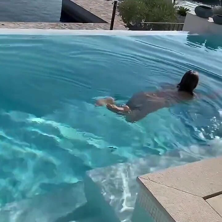 Gorgeous Monika Fox Swims Naked in Pool in Beautiful Place!