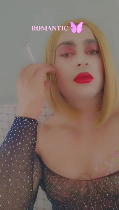 Putting on a garter and waiting for my husband, I lit a cigarette