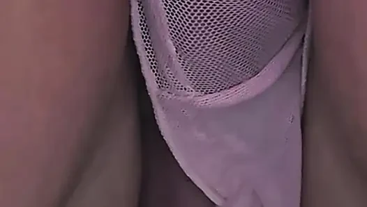 Almost Seen When Creepy Stranger Guy CUMS Hard Inside Girl's Panties Under Her Skirt on Public Bus