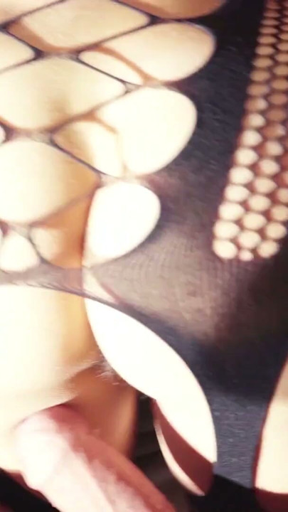 Real amateur POV wearing my mesh jumpsuit | Clip 1