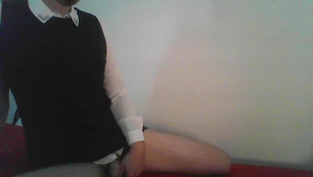The crossdresser secretary downstairs is having fun again