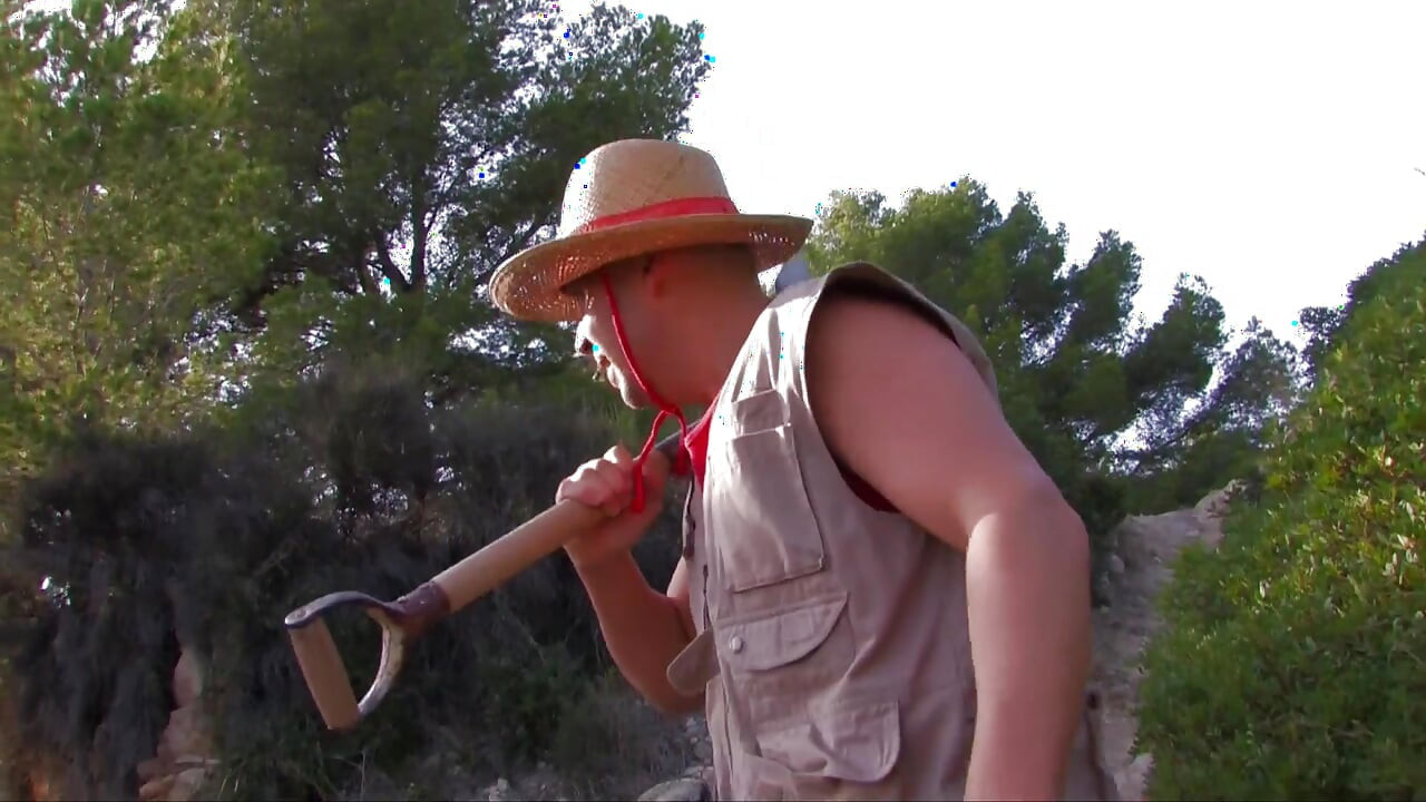 Hard outdoor sex for the young blonde bitch