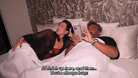 Muscular stepson ends up having sex with his stepmother in secret, sharing the bed.