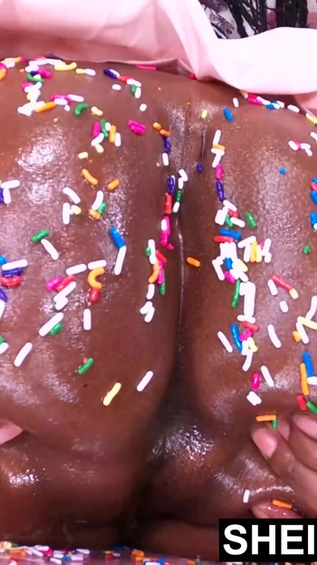 Memorable moment from "Winking My Filthy Ass Bubble Butt, Shaved Pussy, And Tight Anus Closeup After Sprinkling Sweets"